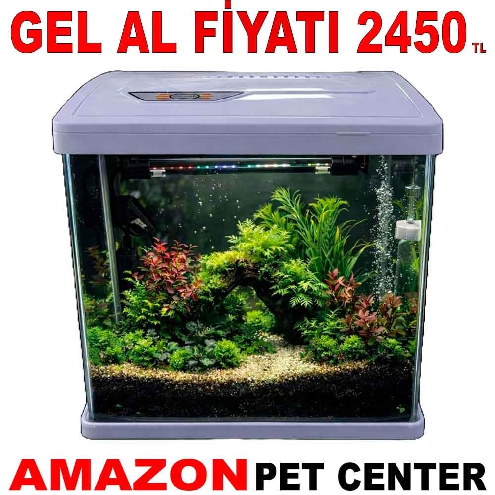 Makro Bombeli İthal Akvaryum Seti Beyaz 28,9 Cm 19 x 29 Cm Gel Al 35014843 Amazon Pet Center