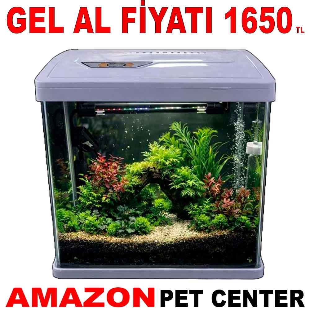 Makro Bombeli İthal Akvaryum Seti Beyaz 23,8 Cm 16,1 x 26,5 Cm Gel Al 35014812 Amazon Pet Center