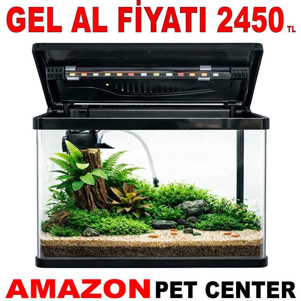 Makro Bombeli İthal Akvaryum Seti Siyah 28,9 Cm 19 x 29 Cm Gel Al 35014867 Amazon Pet Center