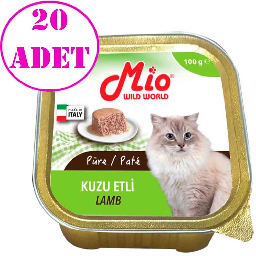 Mio Kuzu Etli Kedi Konservesi Püre 100 gr 20 AD 32115512 Amazon Pet Center