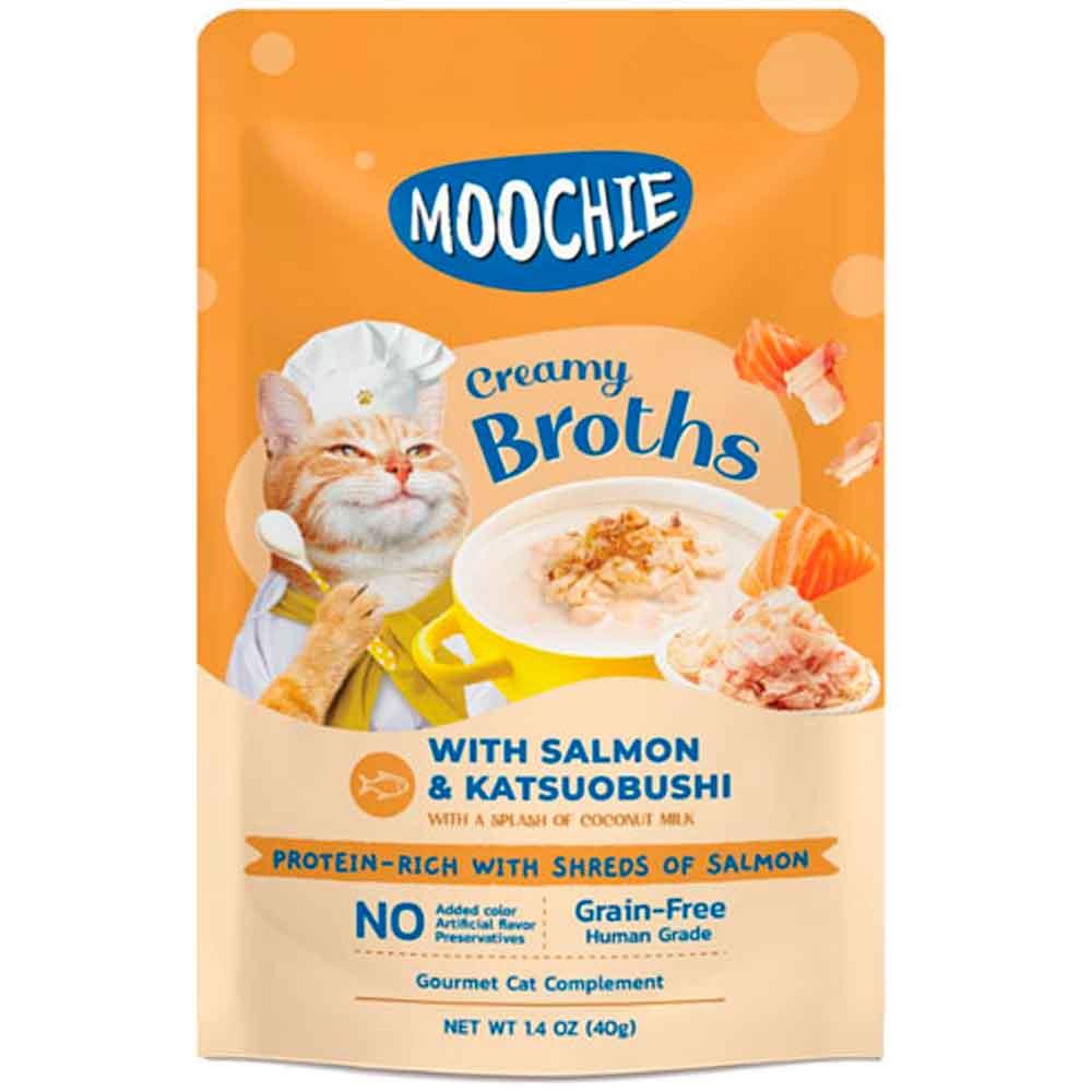 Moochie Kedi Çorbası Parça Salmon Katsuobushi Tahılsız 40 Gr 8859710201946 Amazon Pet Center