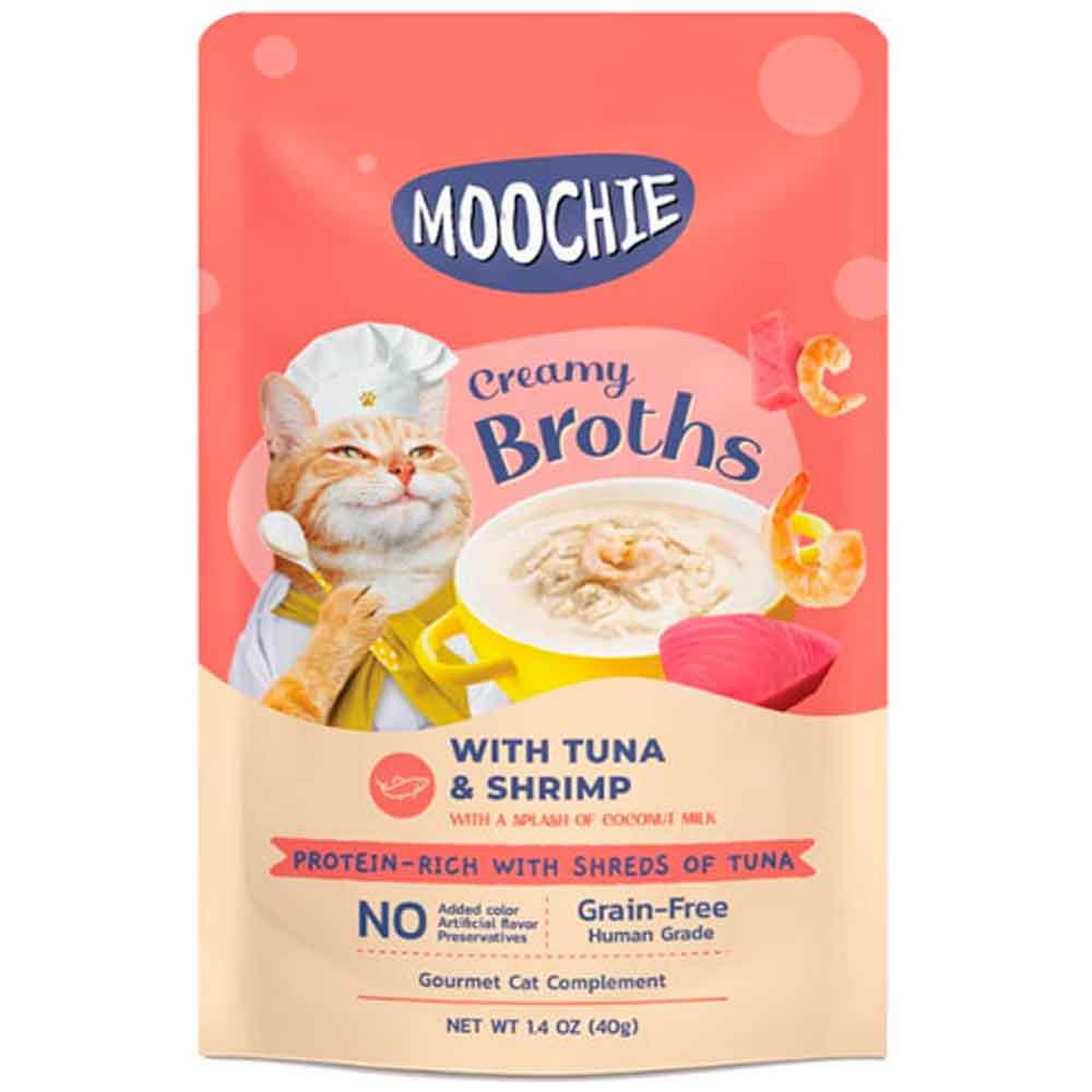 Moochie Kedi Çorbası Parça Ton Balığı Karides Tahılsız 40 Gr 8859710202028 Amazon Pet Center