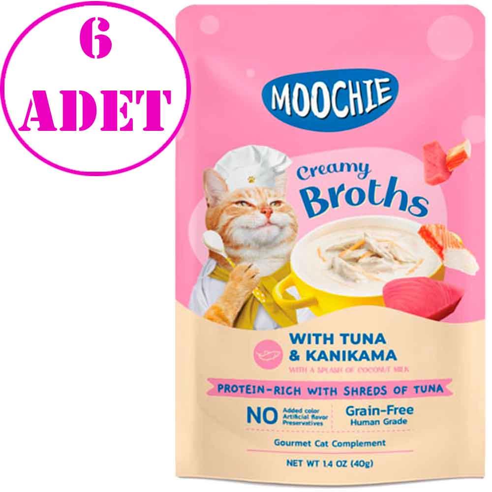 Moochie Kedi Çorbası Parça Ton Balığı Kanikama Tahılsız 40 Gr 6 AD 32135268 Amazon Pet Center