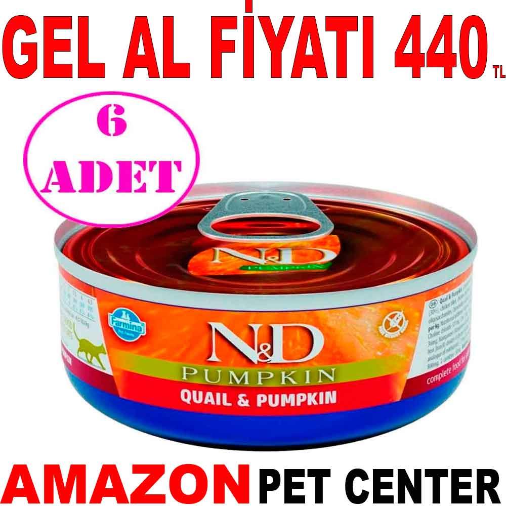 ND Balkabaklı Tahılsız Bıldırcın Etli Yetişkin Kedi Konservesi 70 Gr 6 AD Gel Al 18761009 Amazon Pet Center
