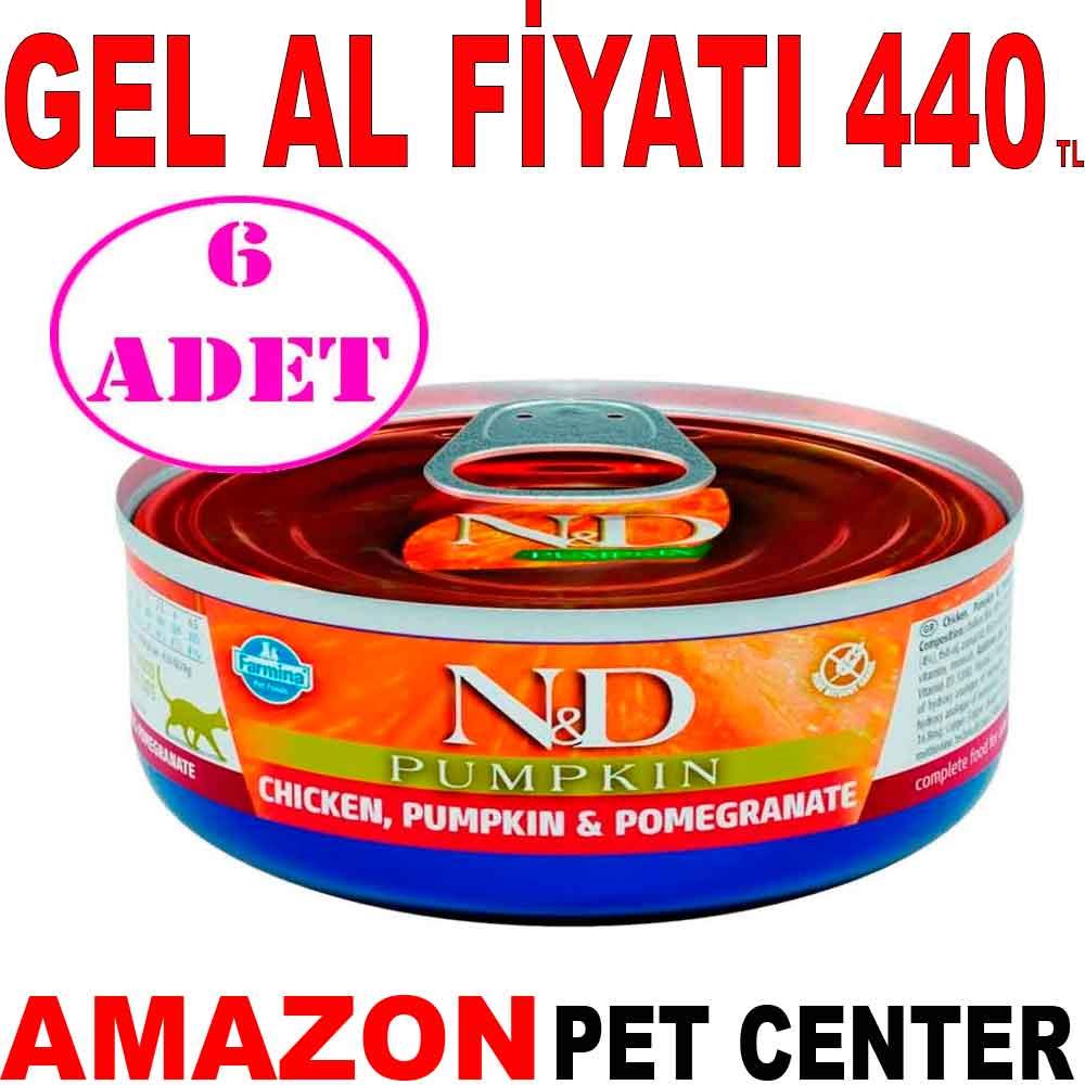 ND Balkabaklı Tahılsız Tavuklu Narlı Kedi Konservesi 70 Gr 6 AD Gel Al 19219004 Amazon Pet Center
