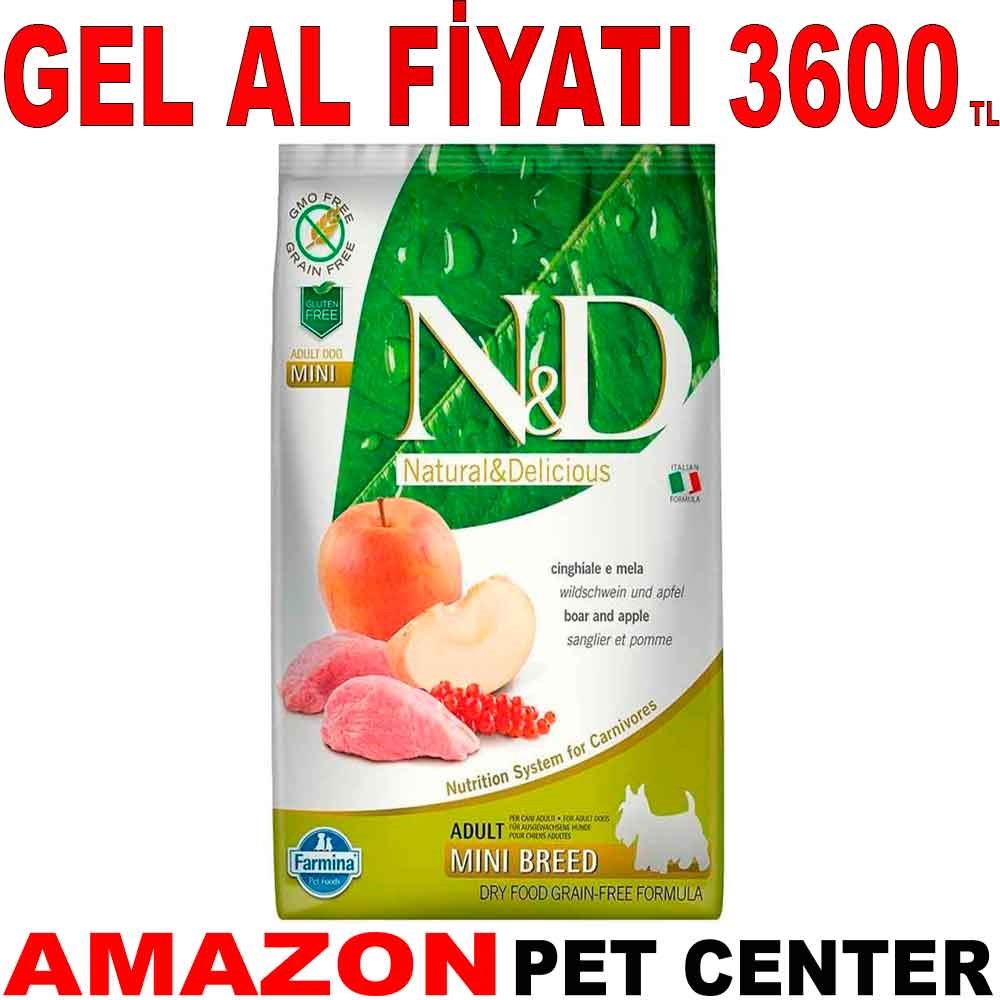 N&D Köpek Maması Yaban Domuzu ve Elmalı Küçük Irk 7 Kg Gel Al 18784008 Amazon Pet Center