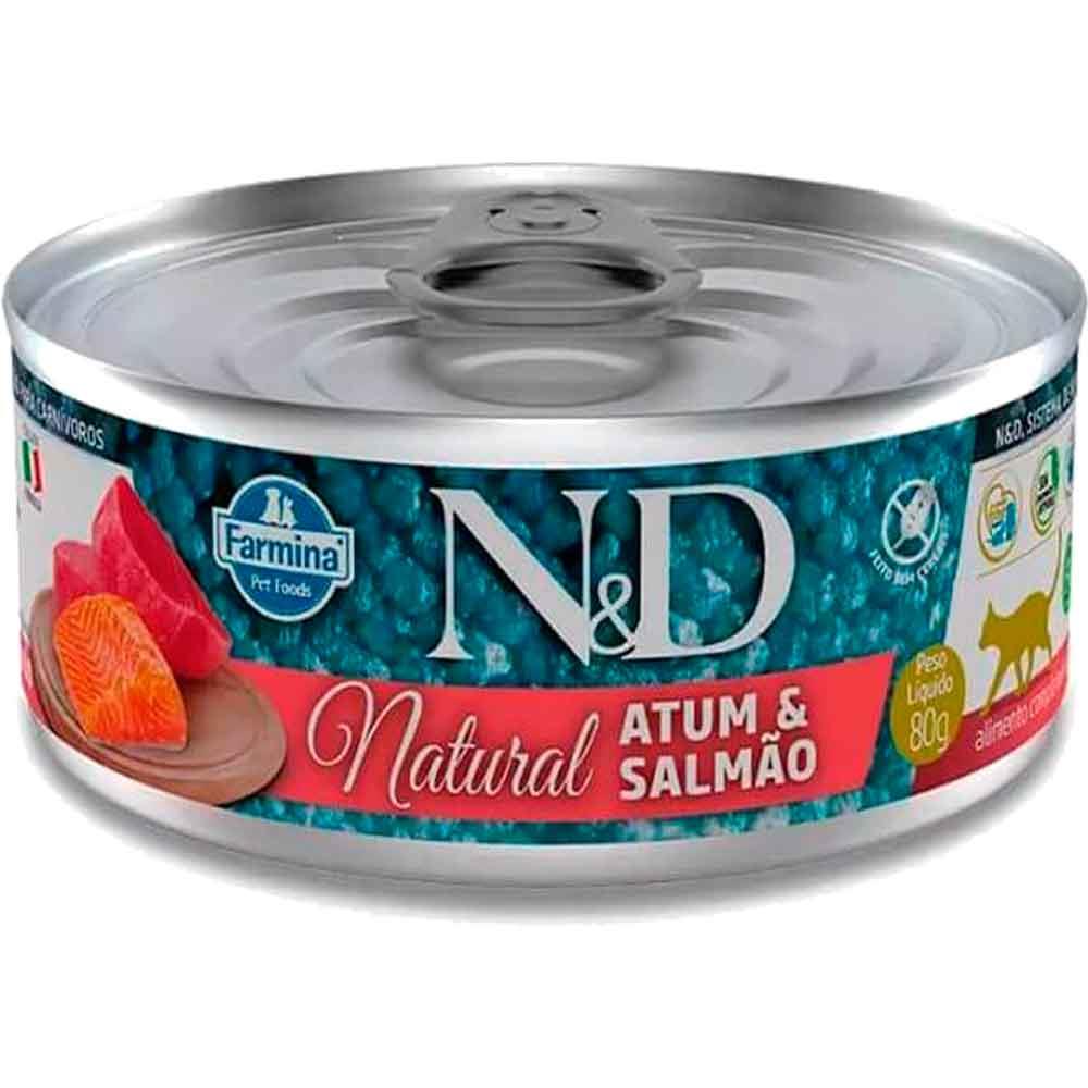N&D Natural Tuna Ve Somon Balıklı Yetişkin Kedi Konservesi 70 Gr 8606014106305 Amazon Pet Center