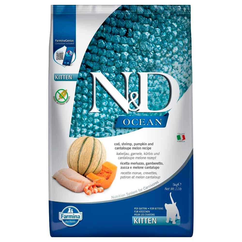 ND Ocean Kitten Balkabaklı Morina Balıklı Yavru Kedi Maması 5 Kg 8010276038869 Amazon Pet Center