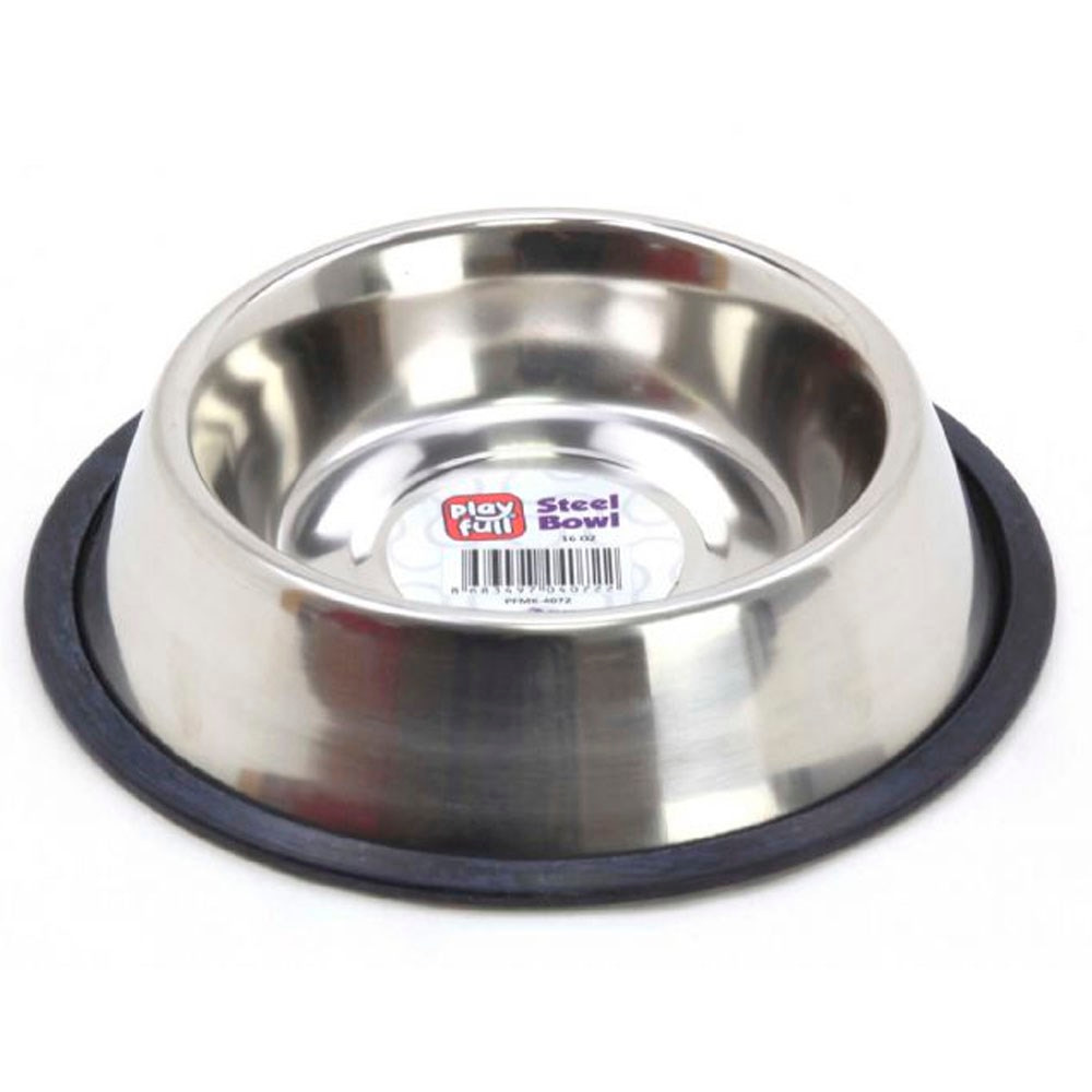 Playfull Çelik Mama ve Su Kabı 16 Oz PF-4072 8683497040722 Amazon Pet Center