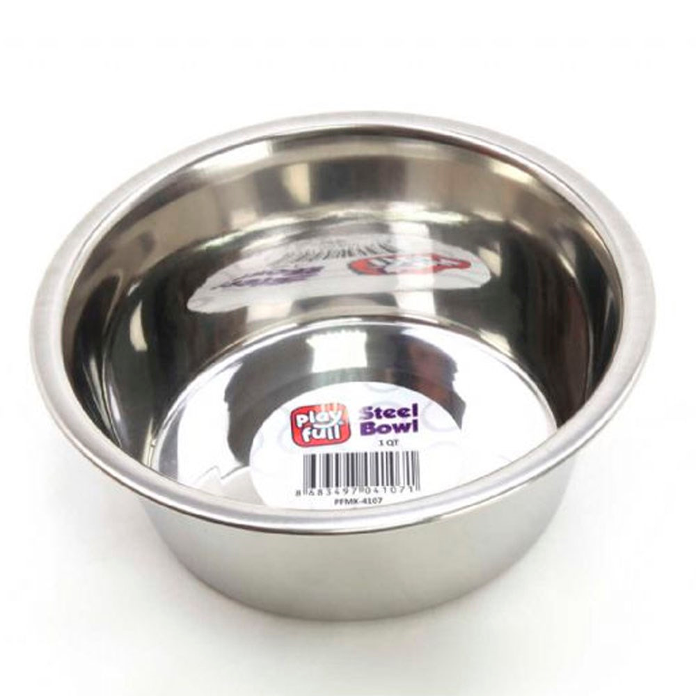 Playfull Derin Çelik Mama ve Su Kabı 1 QT PFMK-4107 8683497041071 Amazon Pet Center