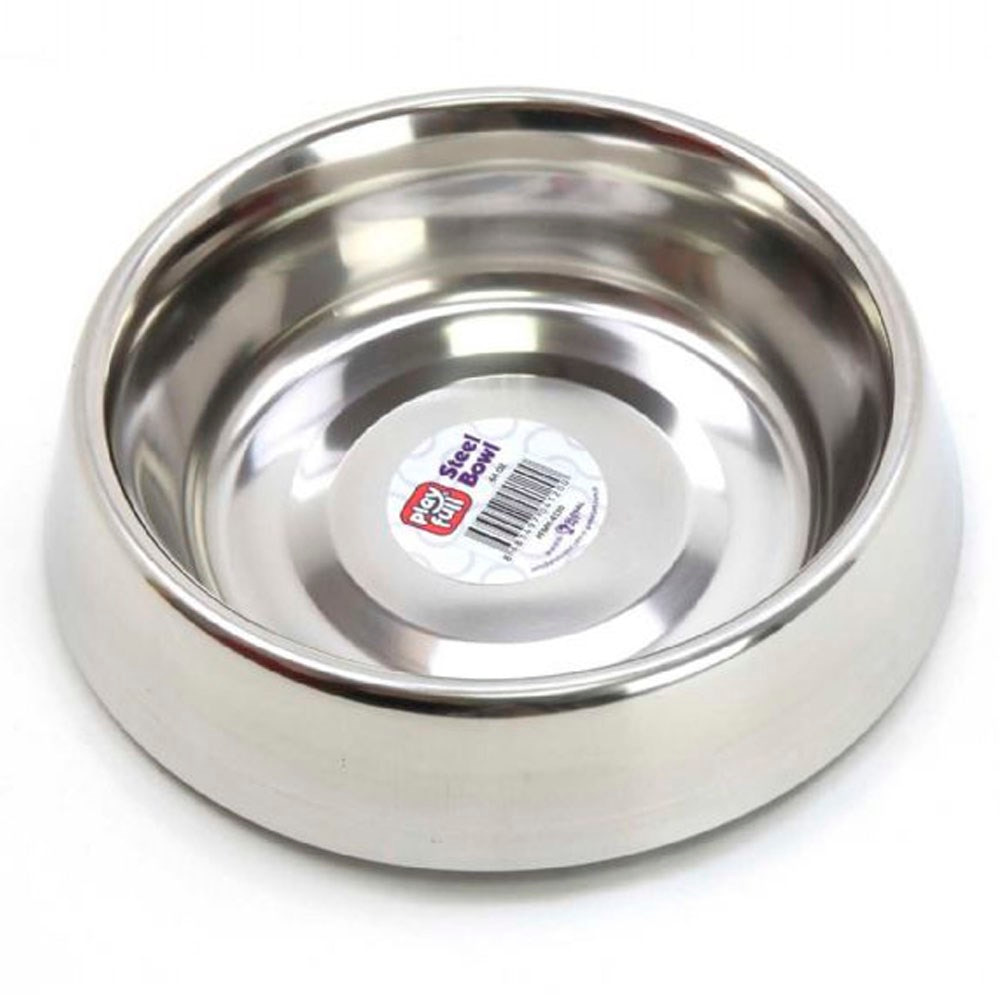 Playfull Haşere Engelleyici Çelik Mama ve Su Kabı Kauçuk Tabanlı 64 Oz PFMK-4120 8683497041200 Amazon Pet Center
