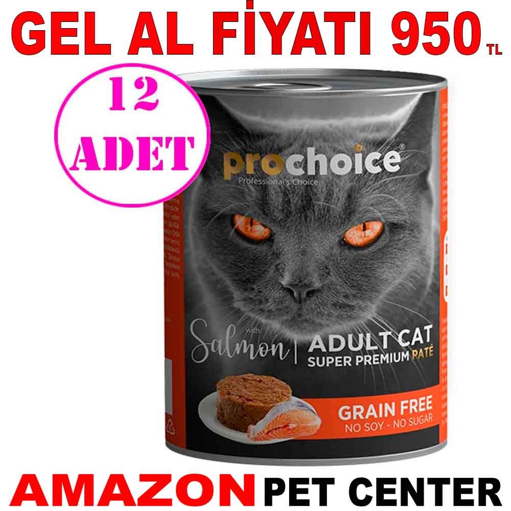 Pro Choice Somonlu Kedi Konservesi Pate 400 Gr 12 AD Gel Al 19026008 Amazon Pet Center
