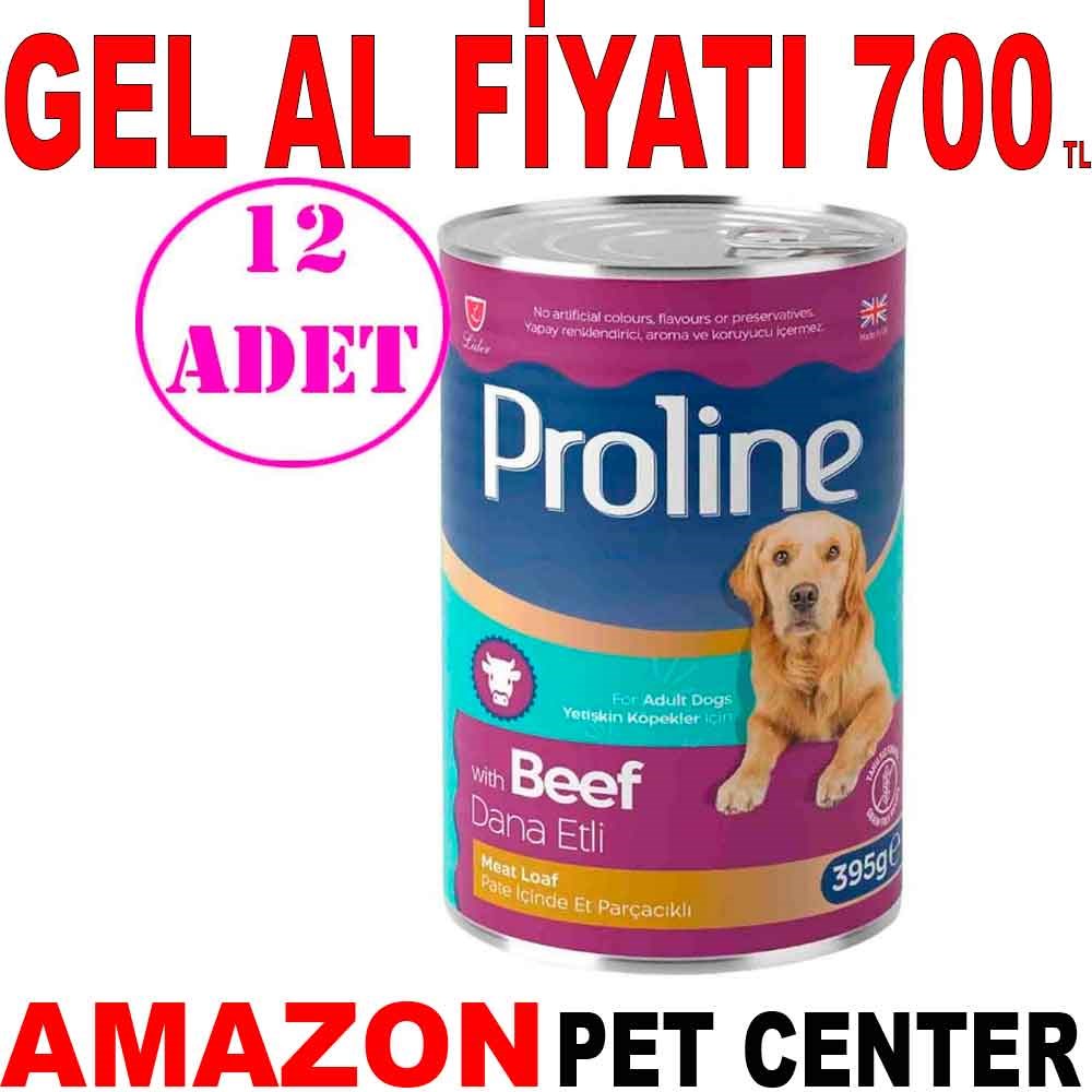 Pro Line Dana Etli Pate Köpek Konserve Maması 395 Gr 12 AD Gel Al 20570002 Amazon Pet Center