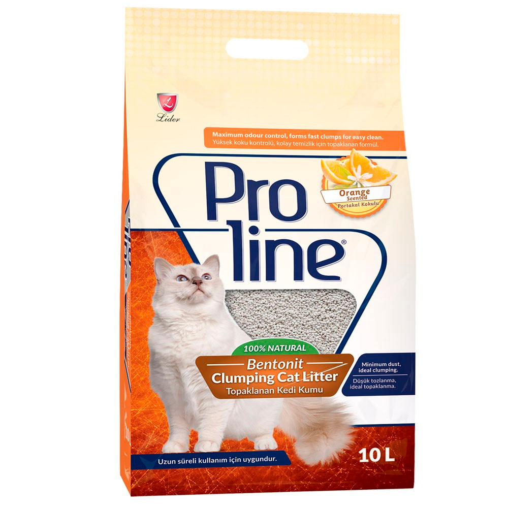 Pro Line Süper Topaklanan İnce Taneli Portakal Kokulu Kedi Kumu 10lt 8698995011693 Amazon Pet Center