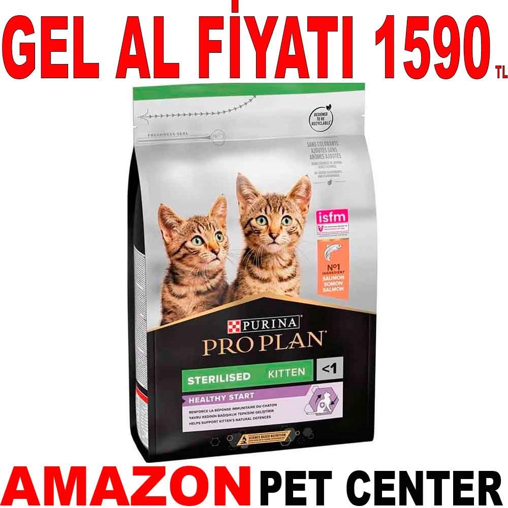 Pro Plan Sterilised Kitten Somonlu Kısır Yavru Kedi Maması 3 Kg Gel Al 35007173 Amazon Pet Center