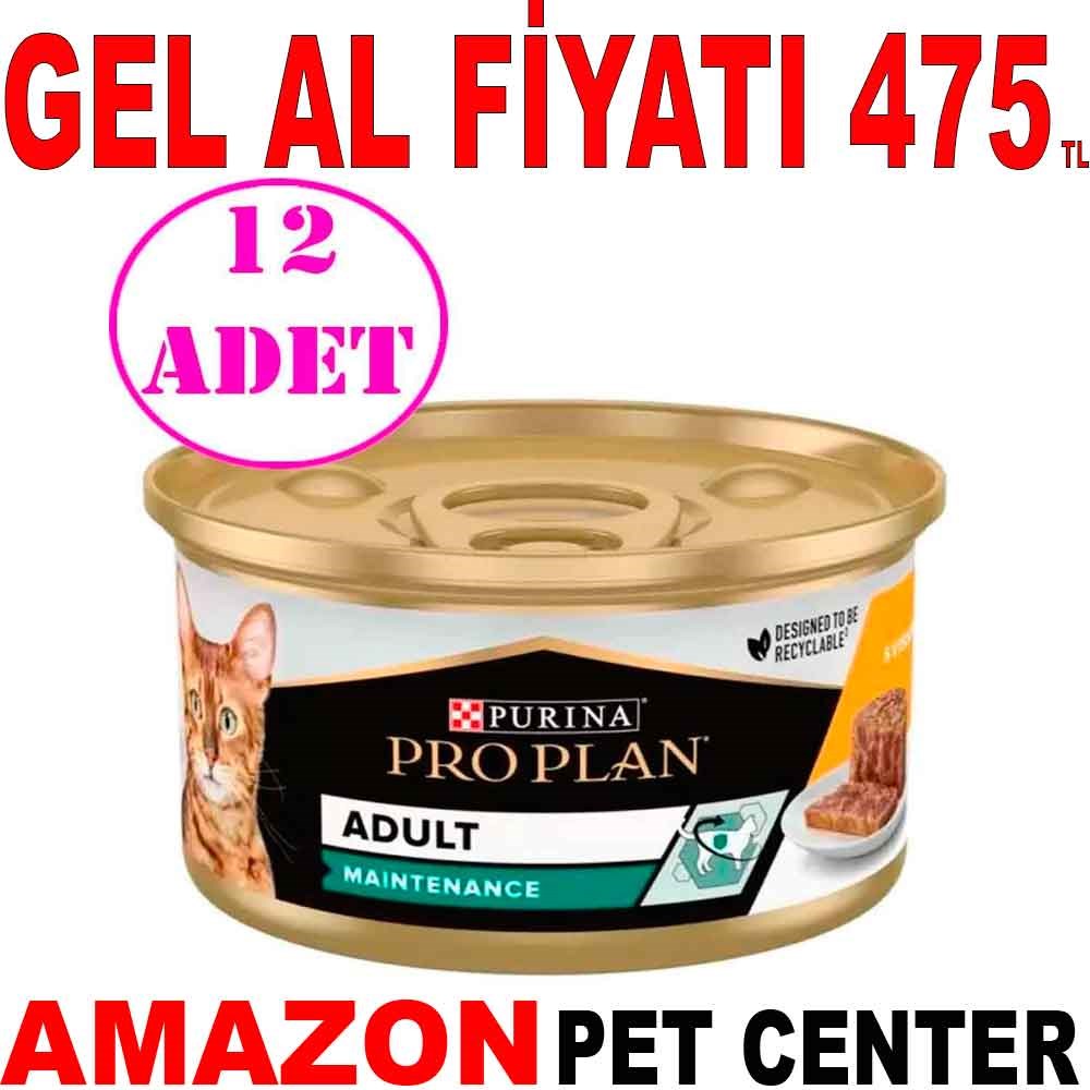 Pro Plan Tavuklu Sebzeli Kedi Konservesi 85 Gr 12 AD Gel Al 19505008 Amazon Pet Center