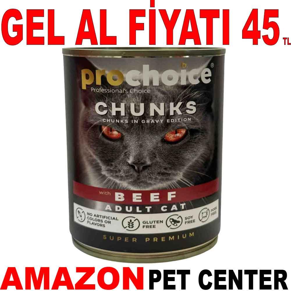 ProChoice Biftekli Parçalı Gravy Kedi Konservesi 400 Gr 35000952 Amazon Pet Center