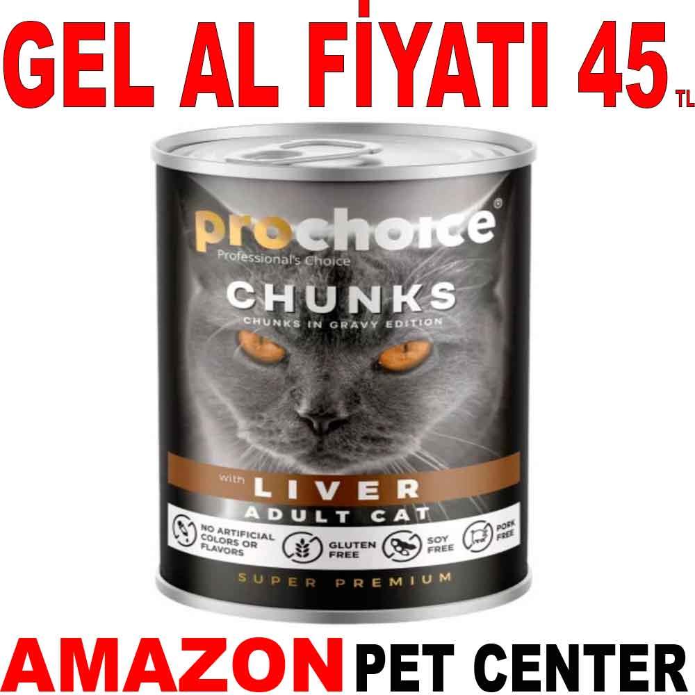 ProChoice Ciğerli Parçalı Gravy Kedi Konservesi 400 Gr 35001096 Amazon Pet Center
