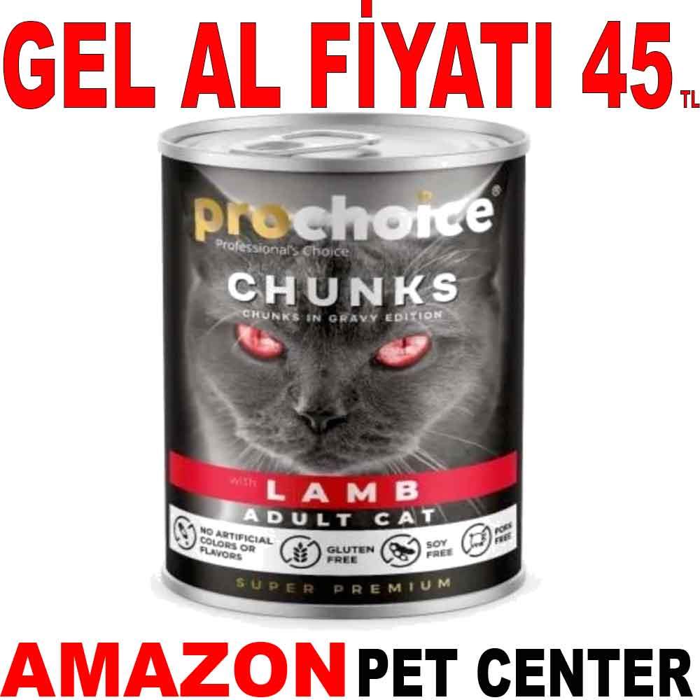 ProChoice Kuzu Etli Parçalı Gravy Kedi Konservesi 400 Gr 35000945 Amazon Pet Center