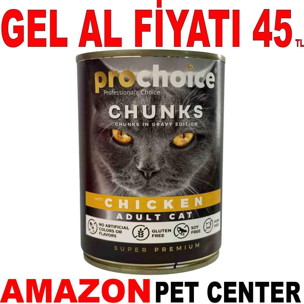 ProChoice Tavuk Parçalı Gravy Yetişkin Kedi Konservesi 400 Gr 35001003 Amazon Pet Center