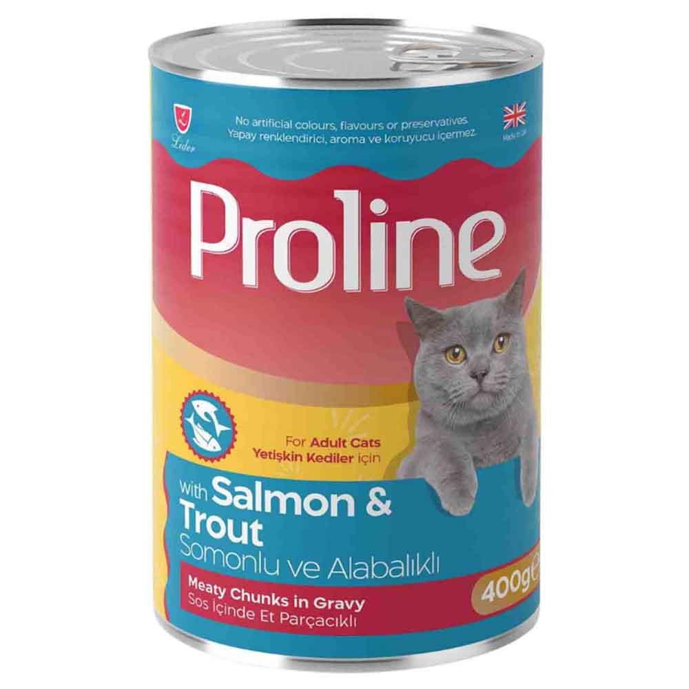 Proline Kedi Konserve Maması Somonlu ve Alabalıklı 400 Gr 8698995032018 Amazon Pet Center