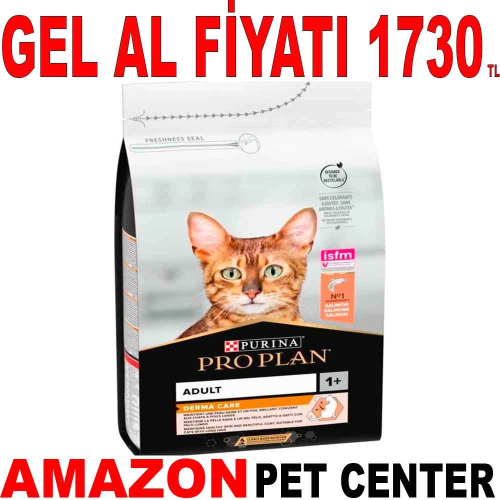 Proplan Derma Plus Somonlu Kedi Maması 3 Kg Gel Al 18144000 Amazon Pet Center