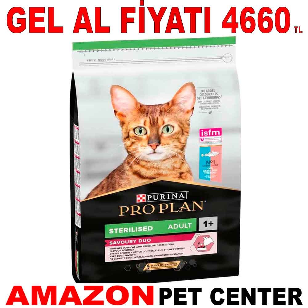 ProPlan Sterilised Kedi Maması Morina ve Alabalıklı 10 Kg Gel Al 18683004 Amazon Pet Center