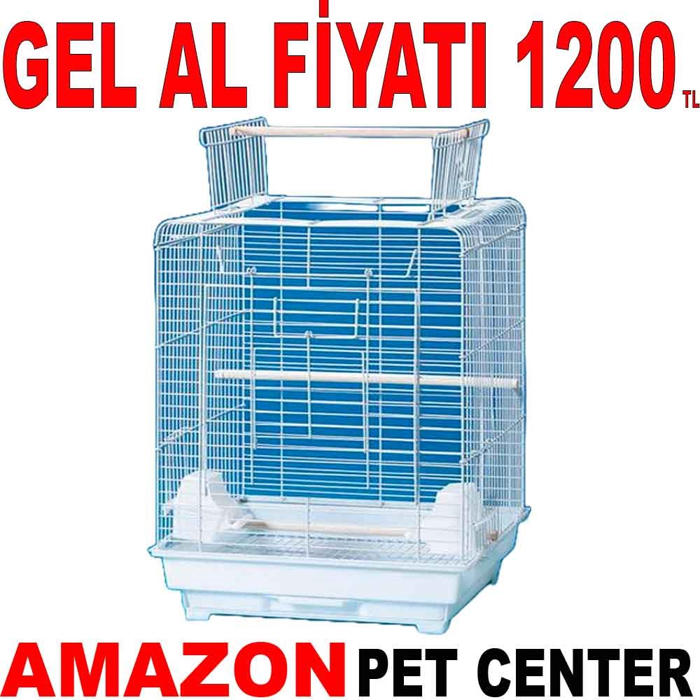 QH Papağan Kafesi Beyaz 40.5x40.5x59.5 cm Gel Al 1830000687906 Amazon Pet Center