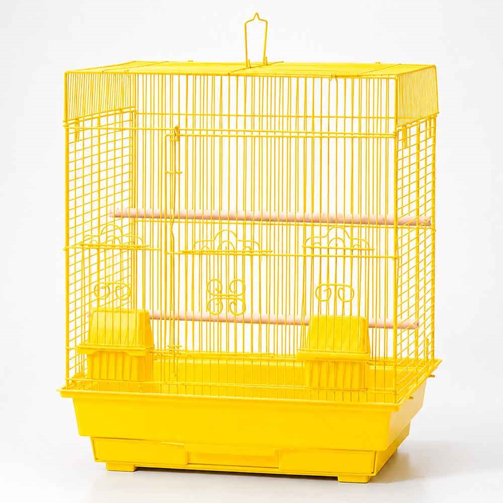 QH Papağan Kafesi Düz Çatılı Sarı 46x36x57 Cm 81701-R 35013648 Amazon Pet Center