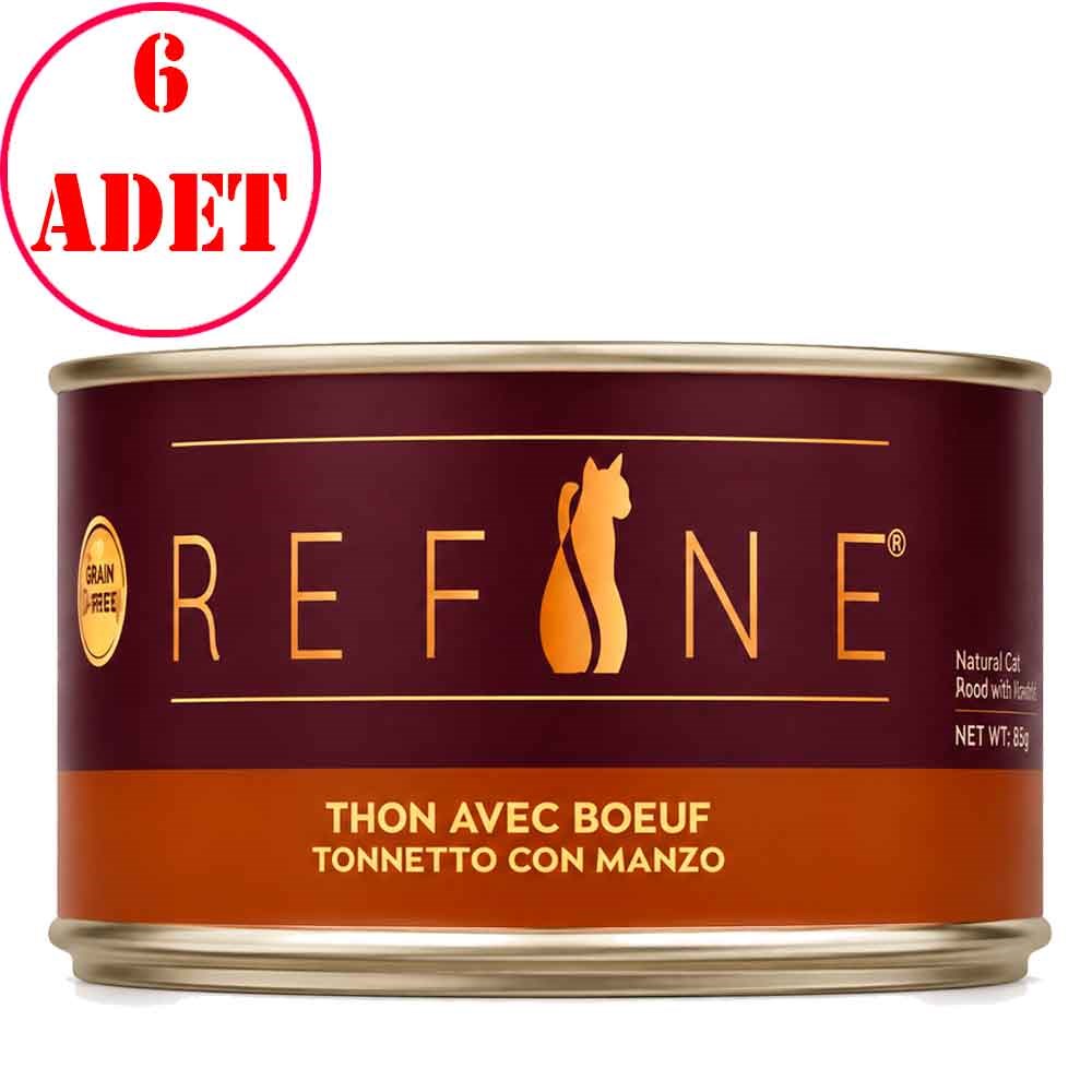 Refine Kedi Konservesi Home Cooking Sığır Etli ve Ton Balıklı 80 Gr 6 Ad 35012900 Amazon Pet Center