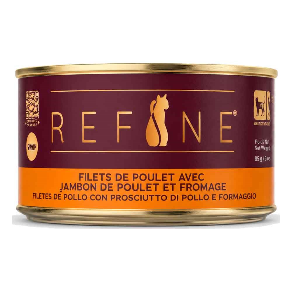 Refine Kısırlaştırılmış Kedi Konservesi Tavuk Jambonlu ve Peynirli 85 Gr 8850477030701 Amazon Pet Center