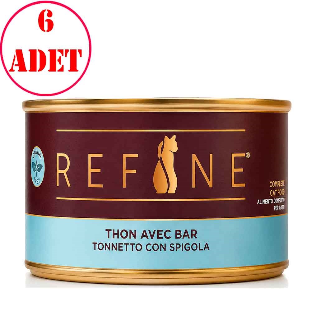 Refine Levrekli ve Ton Balıklı Kedi Konservesi 85 Gr 6 Ad 35012849 Amazon Pet Center