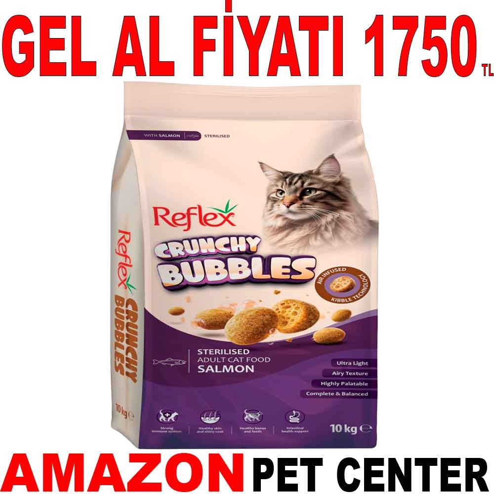 Reflex Crunchy Bubbles Somonlu Kısırlaştırılmış Kedi Maması 10 Kg Gel Al 35013709 Amazon Pet Center