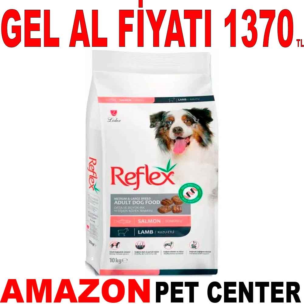 Reflex Duo Somonlu ve Kuzulu Orta ve Büyük Irk Köpek Maması 10 Kg Gel Al 35003373 Amazon Pet Center