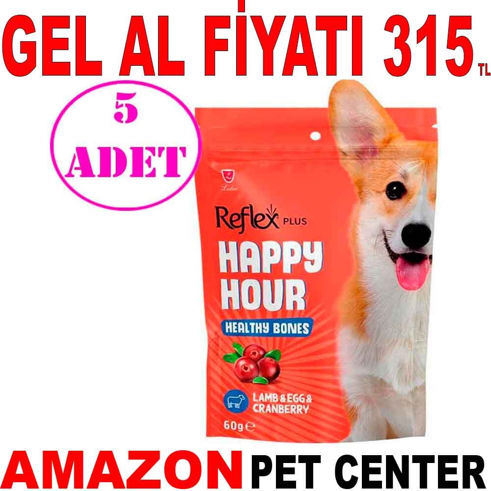 Reflex Happy Hour Healthy Bones Köpek Ödül 60 gr 5 AD Gel Al 21518003 Amazon Pet Center