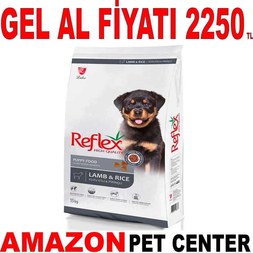 Reflex Kuzu Etli ve Pirinçli Yavru Köpek Maması 15 Kg Gel Al 18692006 Amazon Pet Center