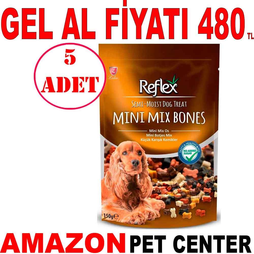 Reflex Mini Mix Bones Küçük Karışık Kemikler Yumuşak Köpek Ödülü 150 Gr 5 AD 35005674 Amazon Pet Center