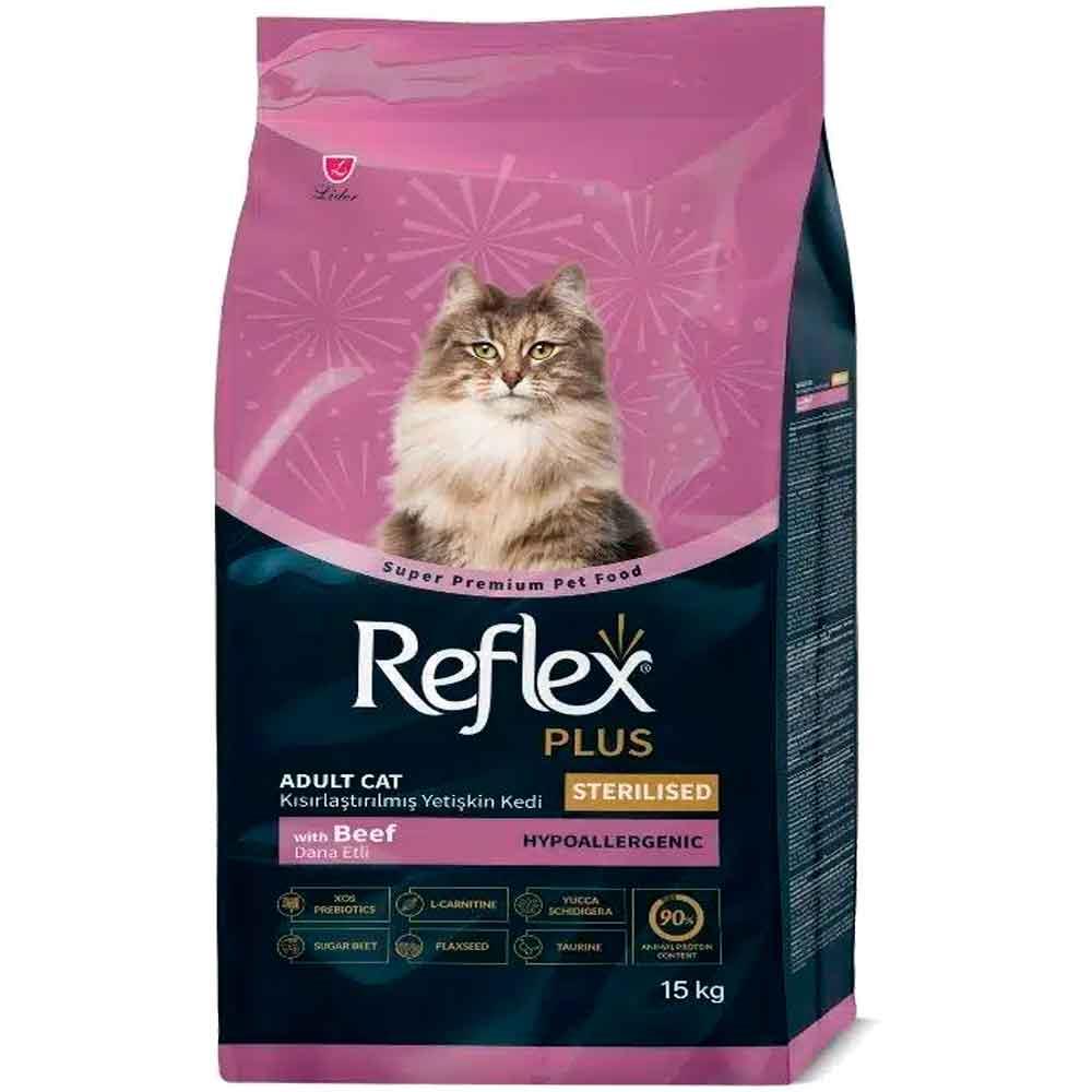 Reflex Plus Biftekli Kısırlaştırılmış Kedi Maması 15 Kg 8698995037167 Amazon Pet Center