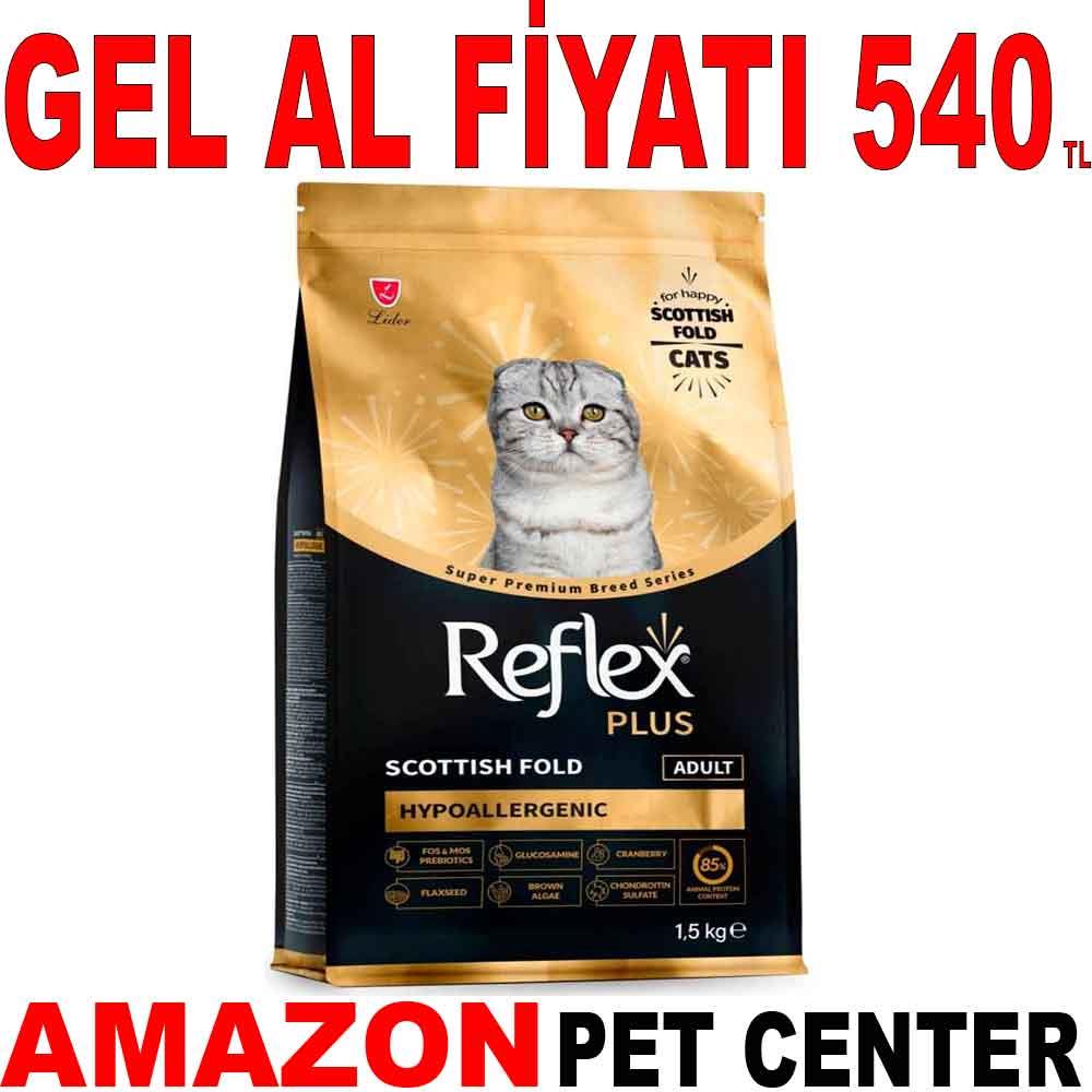 Reflex Plus Hipoalerjenik Scottish Fold Yetişkin Kedi Maması 1,5 Kg 35000044 Amazon Pet Center