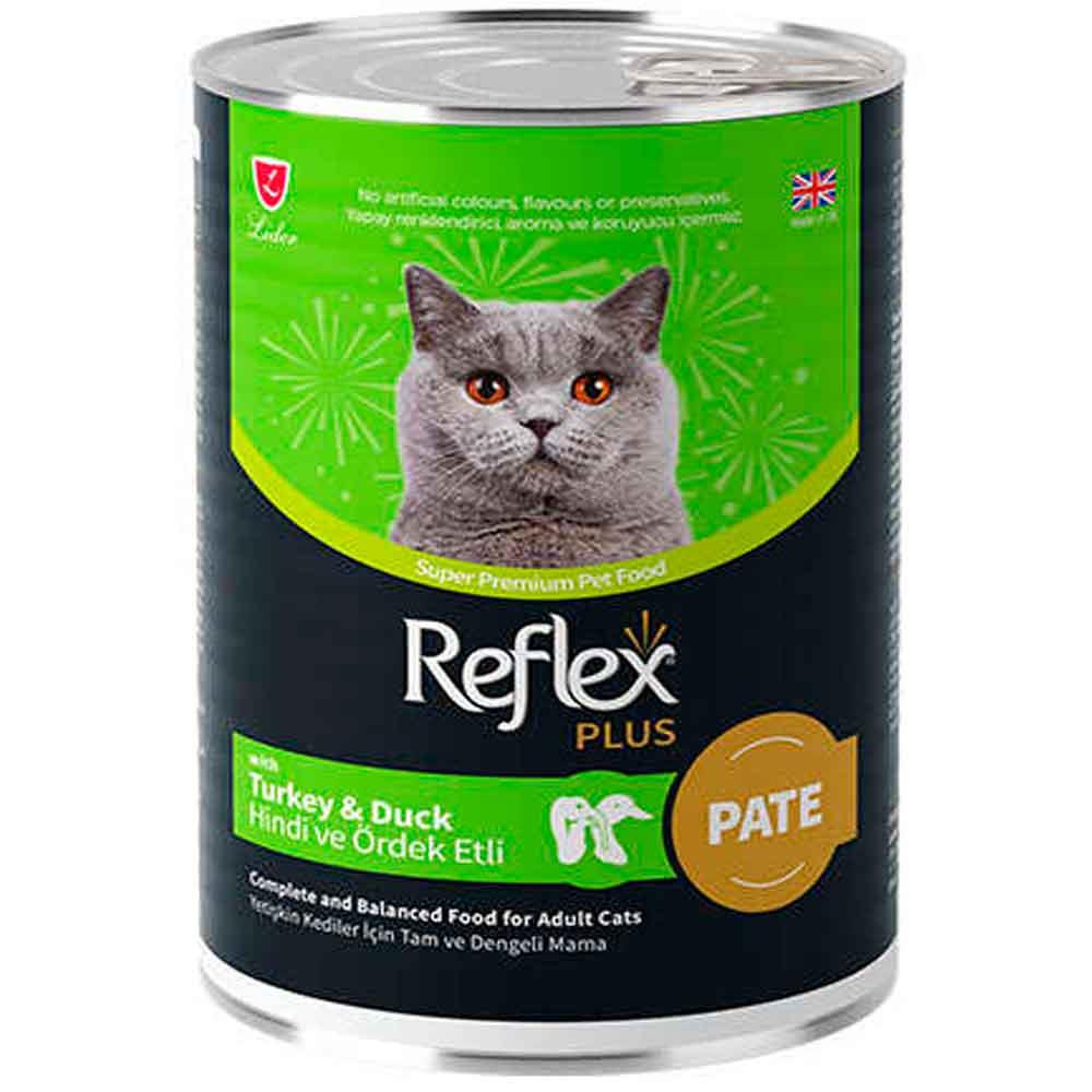 Reflex Plus Kedi Konservesi Pate Hindi ve Ördek 400 Gr 8698995032629 Amazon Pet Center