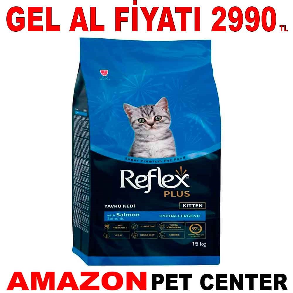 Reflex Plus Kitten Somonlu Yavru Kedi Maması 15 Kg Gel Al 19003009 Amazon Pet Center