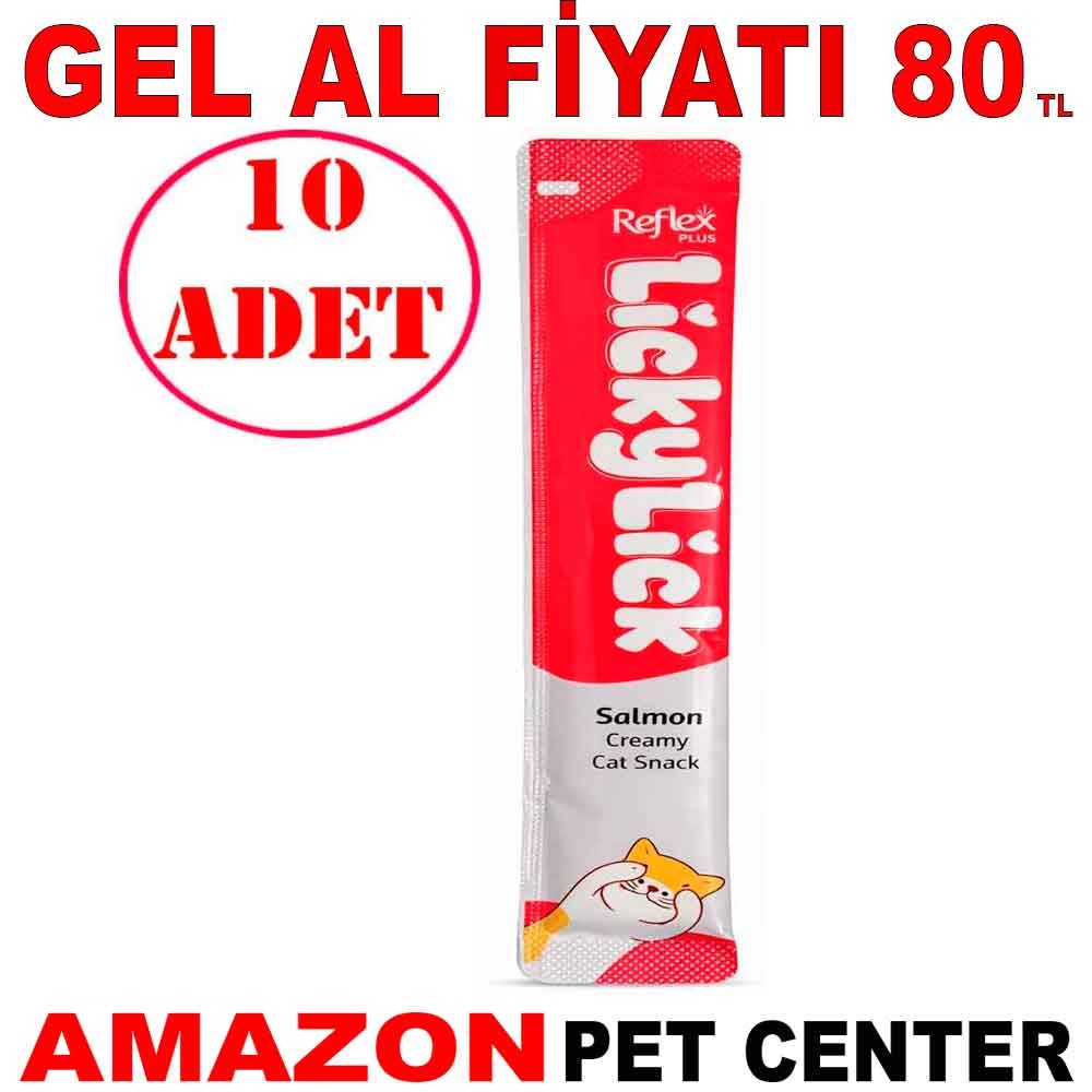 Reflex Plus Licky Lick Somonlu Sıvı Kedi Ödülü 15 Gr 10 AD Gel Al 35008064 Amazon Pet Center