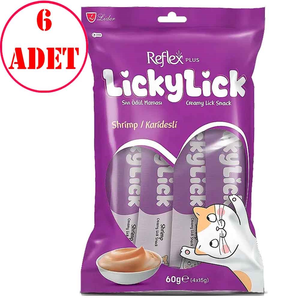 Reflex Plus Lickylick Karidesli Sıvı Kedi Ödül Maması 4x15 Gr 6 AD 35012702 Amazon Pet Center