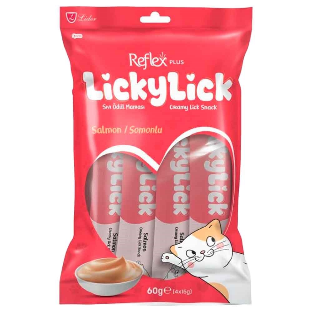 Reflex Plus Lickylick Somonlu Kedi Sıvı Ödül Maması 4x15 Gr 8698995039253 Amazon Pet Center