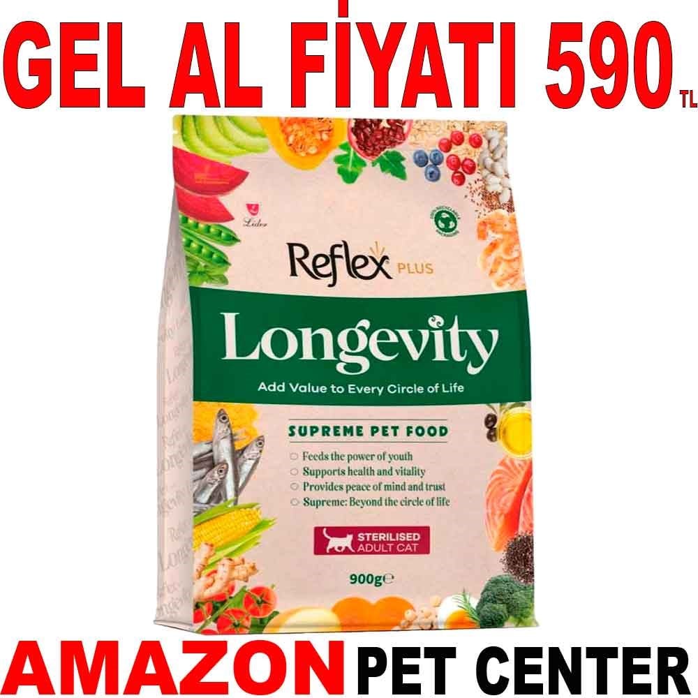 Reflex Plus Longevity Hipoalerjenik Kısırlaştırılmış Kedi Maması 900 Gr Gel Al 35008583 Amazon Pet Center
