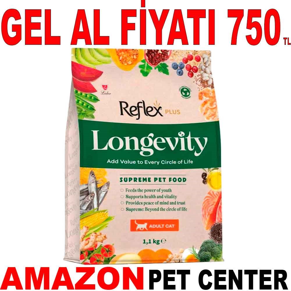 Reflex Plus Longevity Hipoalerjenik Yetişkin Kedi Maması 1,1 Kg Gel Al 35008576 Amazon Pet Center