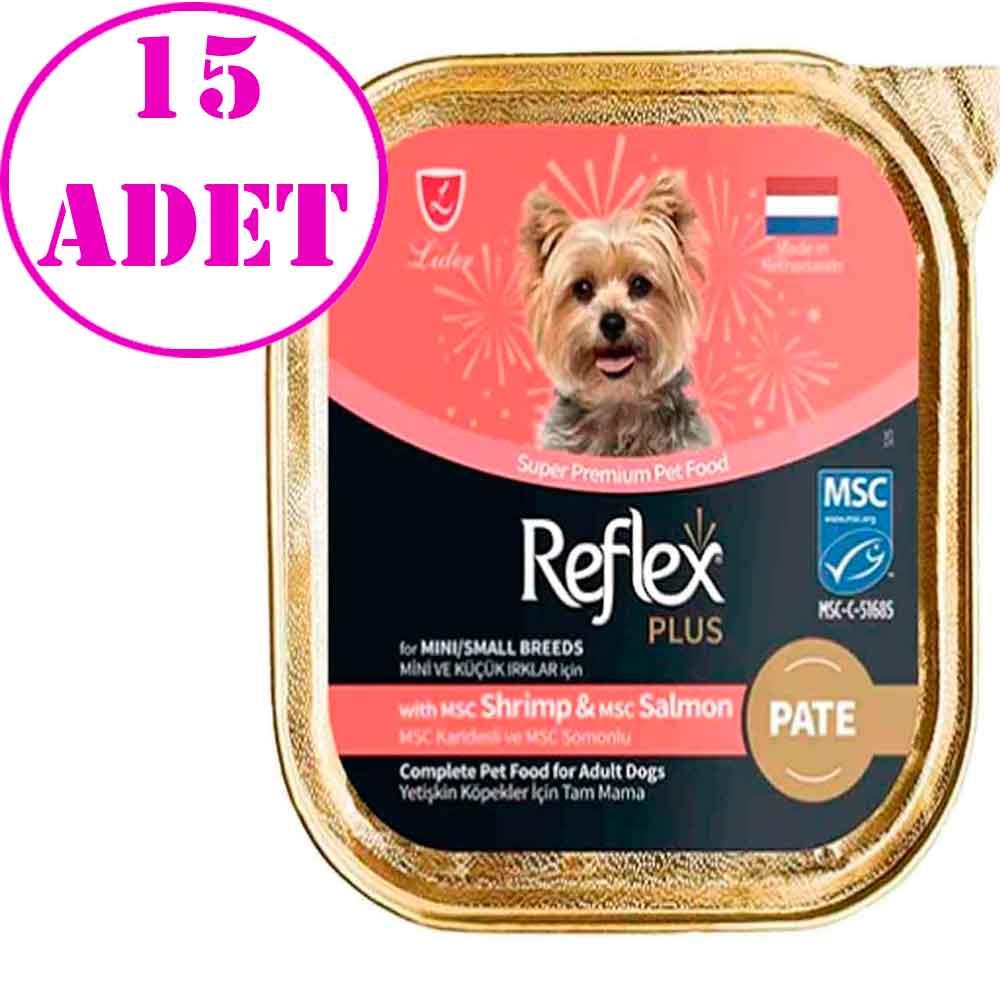 Reflex Plus Pate Karidesli ve Somonlu Küçük Irk Köpek Yaş Maması 85 Gr 15 AD 21407000 Amazon Pet Center