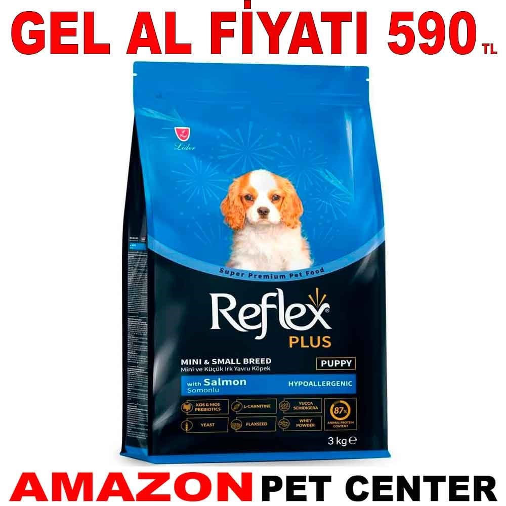 Reflex Plus Somonlu Küçük Irk Yavru Köpek Maması 3 Kg Gel Al 22034007 Amazon Pet Center