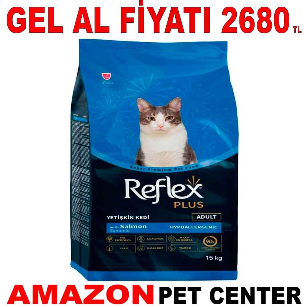 Reflex Plus Somonlu Yetişkin Kedi Maması 15 Kg Gel Al 18992007 Amazon Pet Center