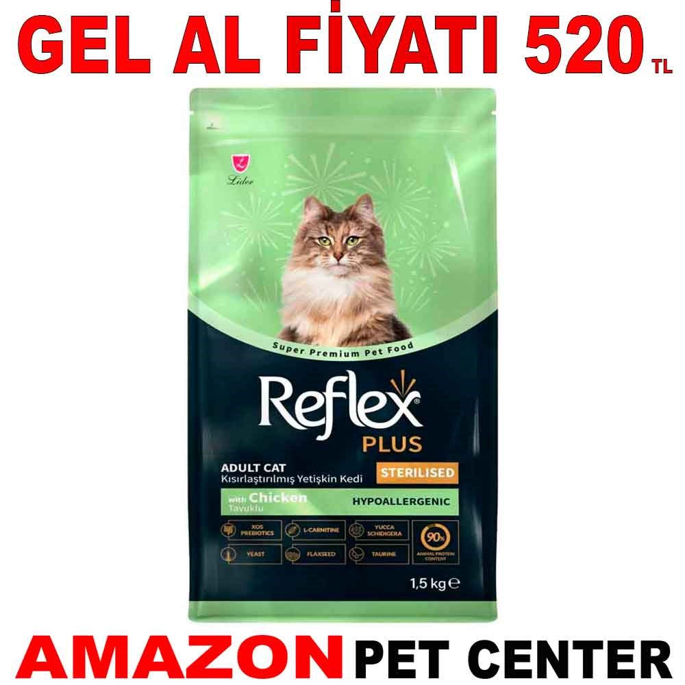 Reflex Plus Sterilised Kısır Kedi Maması Tavuklu 1,5 Kg Gel Al 19016009 Amazon Pet Center
